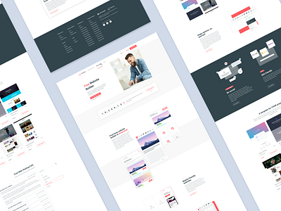 Free Website Builder Landing Page design free homepage illustrator landing page product page typography ui ux website website builder wordpress wordpress theme