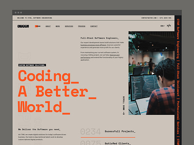 CTAR_ Software Engineers code coding design engineering header landing page layout software development software engineers software logo typography uidesign web design website