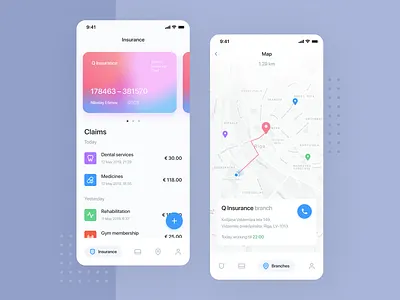 Q Insurance – Concept app banking clean financial fintech flat illustration insurance interface ios minimal mobile money onboarding payment ui ui ux ux