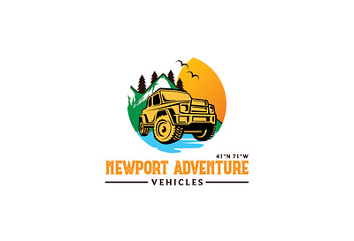 newport adventure logo branding design flat icon illustration logo