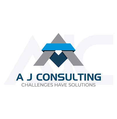 A J consulting branding design flat icon illustration illustrator lettering logo minimal typography