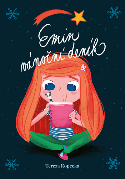 Book cover - Emin vánoční deník applepencil artwork book christmas cover girl illustration procreate