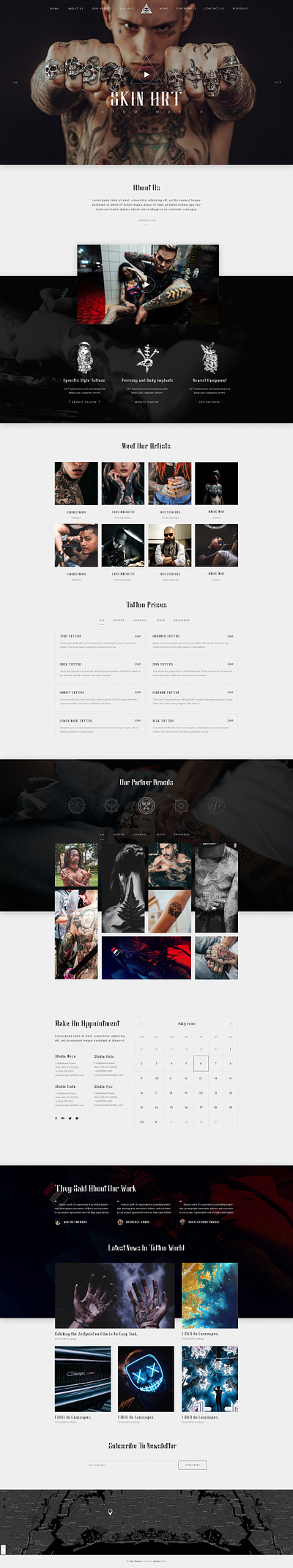 EyesWideOpen (EWO) - Tattoo WP Theme branding creative design gallery illustration mobile modern photography portfolio print product design typography design webdesign webdevelopment wordpress wordpress development