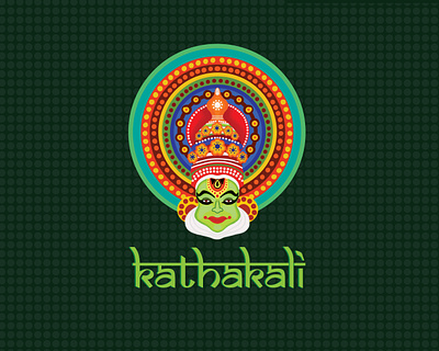 Masked #02 culture dance design flat illustration india kathakali kerela mask masked procreate typography vector