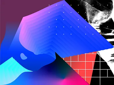 Play forms gradient grid illustration lines texture