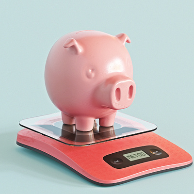 Piggy 3d 3drender balancetonporc c4d cinema4d metoo octane octanerender pig render scale