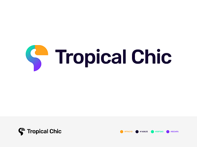 Tropical Chic | Logo WIP 2d branding clothes brand design fashion logo gradient identity identity branding logo logo design logotype olegcoada toucan logo tropical branding tropical toucan typography