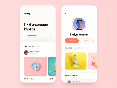 Photography Discovering — App Design app app design discovering discovery mobile mobile app mobile app design mobile design mobile ui photo photography social social app social network ui ux