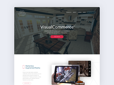 Marxent design ecommerce hero icon landing page ui ux virtual reality