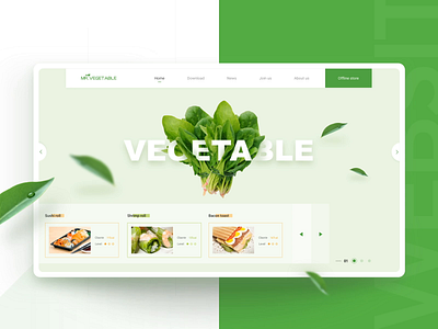 Food website design animation ui ux web