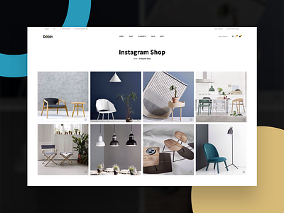 Robin | Furniture Instagram Shop Page creative design ecommerce furniture furniture store furniture website instagram interior minimal modern online store portfolio psd shopping showroom ui ux webdesign wordpress