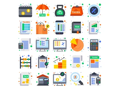 Banking and Finance icon set accounting accounts app bank bank app banking icon icons tax tax icon taxes vector