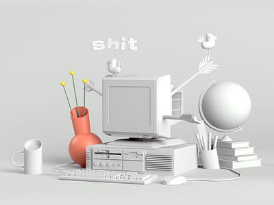 Killer ideas – illustration 3d birds c4d dead flowers globe ibm design illustration killing shit