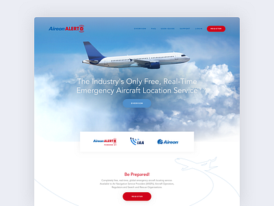 Aireon Alert aviation design flat illustration landing page logo ui ux