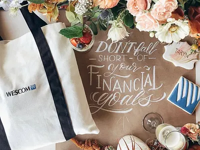 Event lettering for Wescom Credit Union art calligraphy design hand lettering handlettered handlettering lettering letters type typography