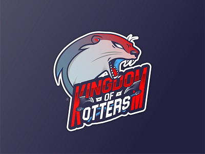 KINGDOM OF OTTERS ax character design dribbble logo logo design otters vector vikings