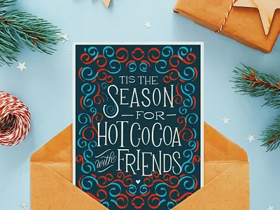 Holiday Greeting Card art calligraphy design hand lettering handlettered handlettering lettering letters type typography