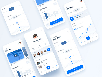 Fitness Application app clean dashboard design fitness interface iphone pure ui ux