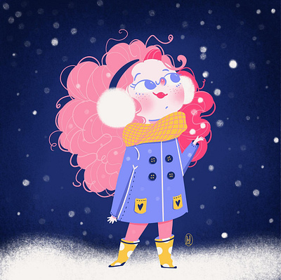 Let it snow digital illustration digitalart illustration procreate
