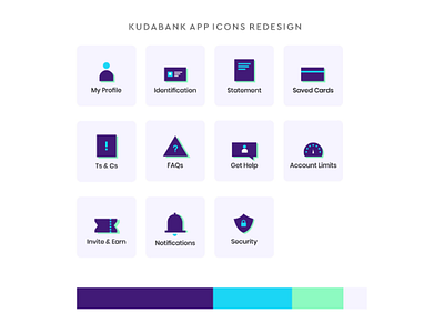 Fintech Bank App Icons icon uiux