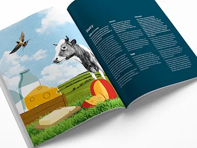 Dairy Spread brochure collage food fresh produce spread