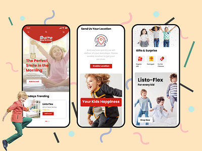 Salto Kids Furniture - Online Store app app design design ecommerce app ecommerce design furniture app furniture website illustration kids kids illustration mobile ui store app store design user experience user interface user interface design