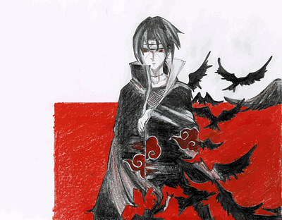 Itachi Uchiha anime studio artwork illustraion sketching