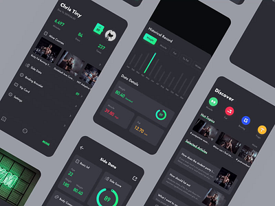 Liking Fitness APP animation app design fitness icon interface mobile app sport statistics ui ux