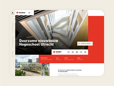 Project detail branding design detail detailpage flat design layered project ui ux web webdesign