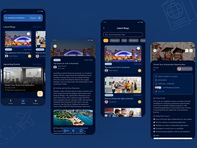 Visa App Design app design dark mode app event design immigration visa app design pre registration app student blog design student visa app ui desgn visa app visa app design