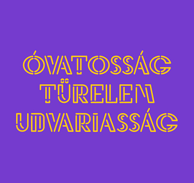 Óvatosság x Türelem x Udvariasság budapest design hungarian lettering neon neonlights neonsign neontubes typography vintage