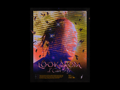 Travis Scott - 'Look Mom I Can Fly' Poster Concept 2 chromatic concept graphic grid iridescent music netflix poster print design travis scott