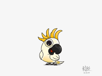 Sulphur Crested Cockatoo 2d art bird cartoon character cockatoo cute graphics illustration mascot vector