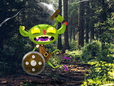 Mad Goblin adobe illustrator adobe photoshop art awesome character character design color composition doodle dope drawing fun goblin graphic graphic design illustration palette