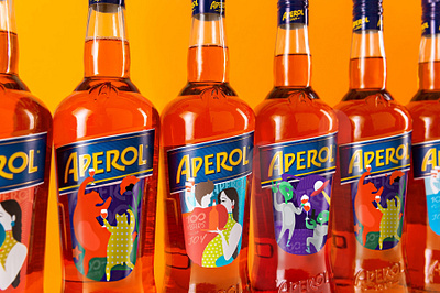 Aperol packaging concept design illustration packaging