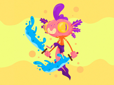 Axolotl Warrior adobe illustrator adobe photoshop art axolotl character character design color composition design dope drawing fun illustration illustrator illustrators palette warrior
