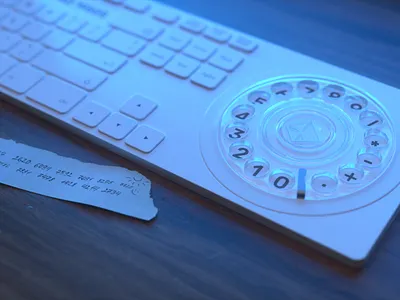 When was DTMF keypad invented? 3d c4d design digital art keyboard logo modeling octane pad render ui