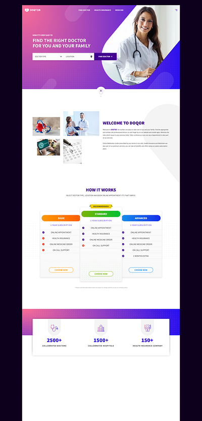 DOQTOR - Online Health Care Solutions design figma ui uidesign website design