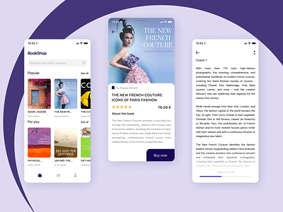 E-Books app books bookshop ios library ui ux