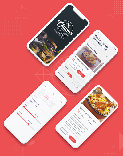 Ordering Food From Restaurant Table app design ui ux