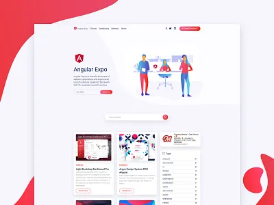 Angular Expo admin template angular angular dashboard application bootstrap bootstrap 4 dashboard elements games gradients illustration responsive ui kit web design