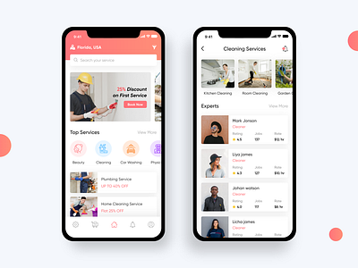 On Demand Service App app branding clean cleaning cleaning service design icon ios mobile on demand app service service app top services top services ui uiux ux