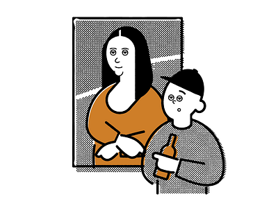 Art reality illustratioon minimalism monoline