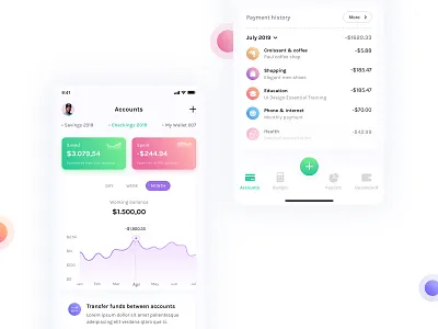 Account Statistics app bank clean flat icon light logo transaction typography ui ux vector