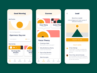 Meditate Mindfulness abstract app meditation ui ux