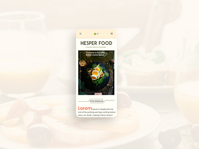 Food Blogger theme mobile app branding clean design ui ux