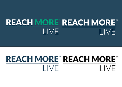 Reach More Live Logo Set branding design design flat minimal minimalist logo typography