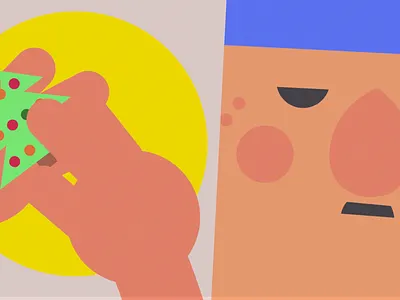 Split-screen animation art direction illustration