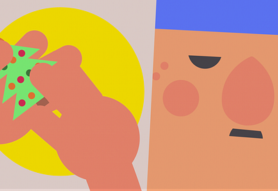 Split-screen animation art direction illustration