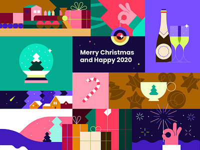 Getting into the holiday mood 🎄🎉 christmas design flat illustration illustrator minimal newyear vector